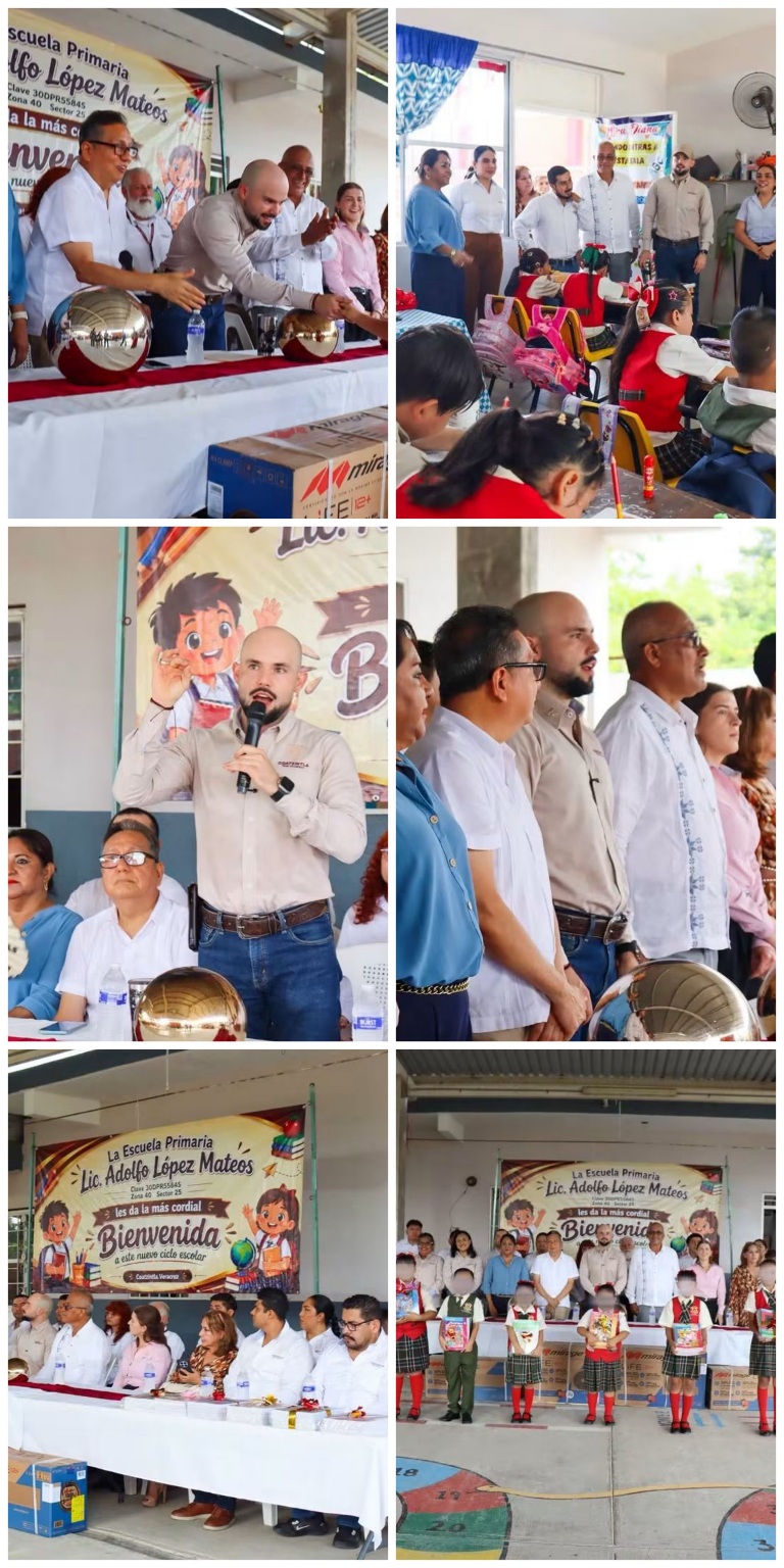 AUTORIDADES MUNICIPALES PARTICIPAN EN ACTO CIVICO EN LA ESCUELA PRIMARIA LIC. ADOLFO LOPEZ MATEOS