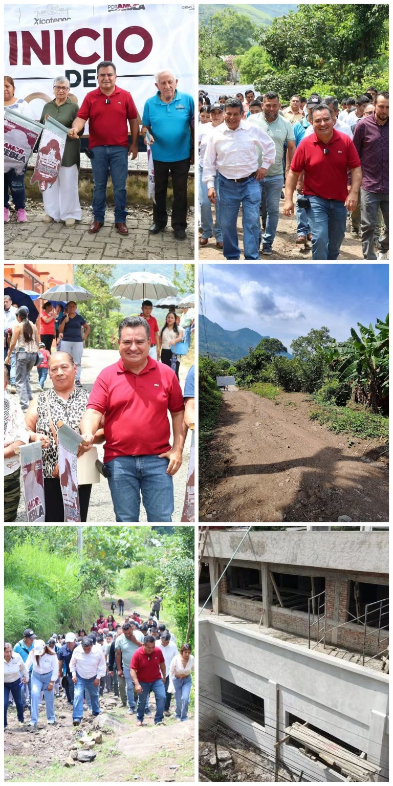 El Presidente Carlos Barragán inicia obras por más de 6 millones de pesos en juntas auxiliares y cabecera de Xicotepec.