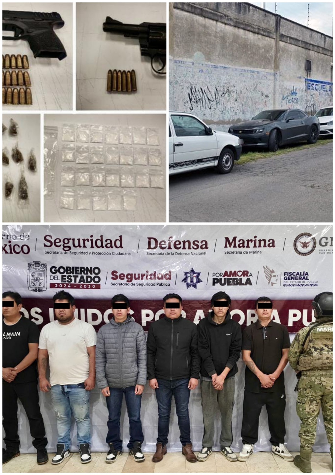 MARINA, SSP y FGE detienen célula de banda “Los Millonarios”